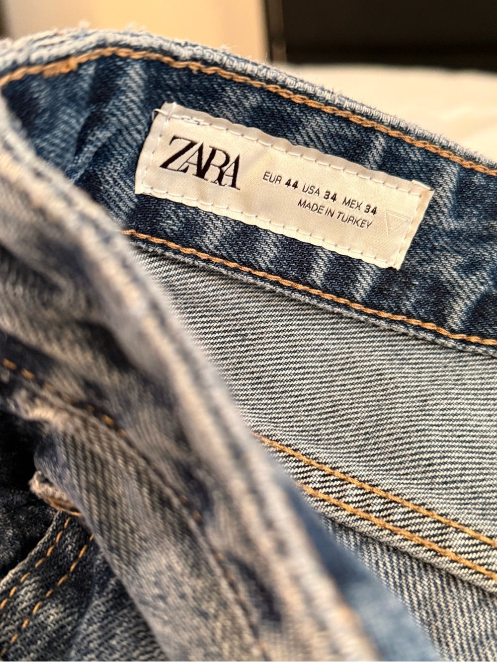 Zara Light Blue Denim Jeans WIDE LEG 👖SEE LAST PIC. - Picture 5 of 9
